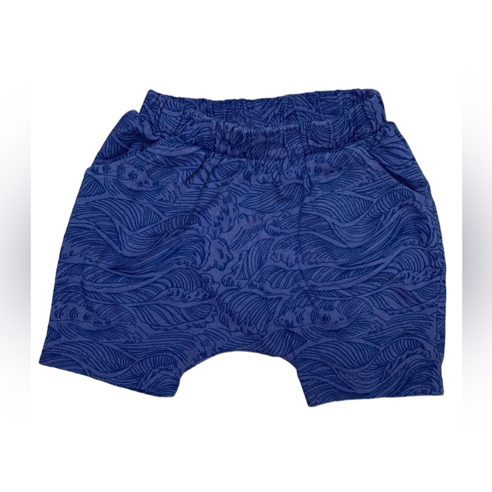 Like New Old Navy U Shaped Shorts 6-12 Months Purple Waves Harem Shorts 6-12M